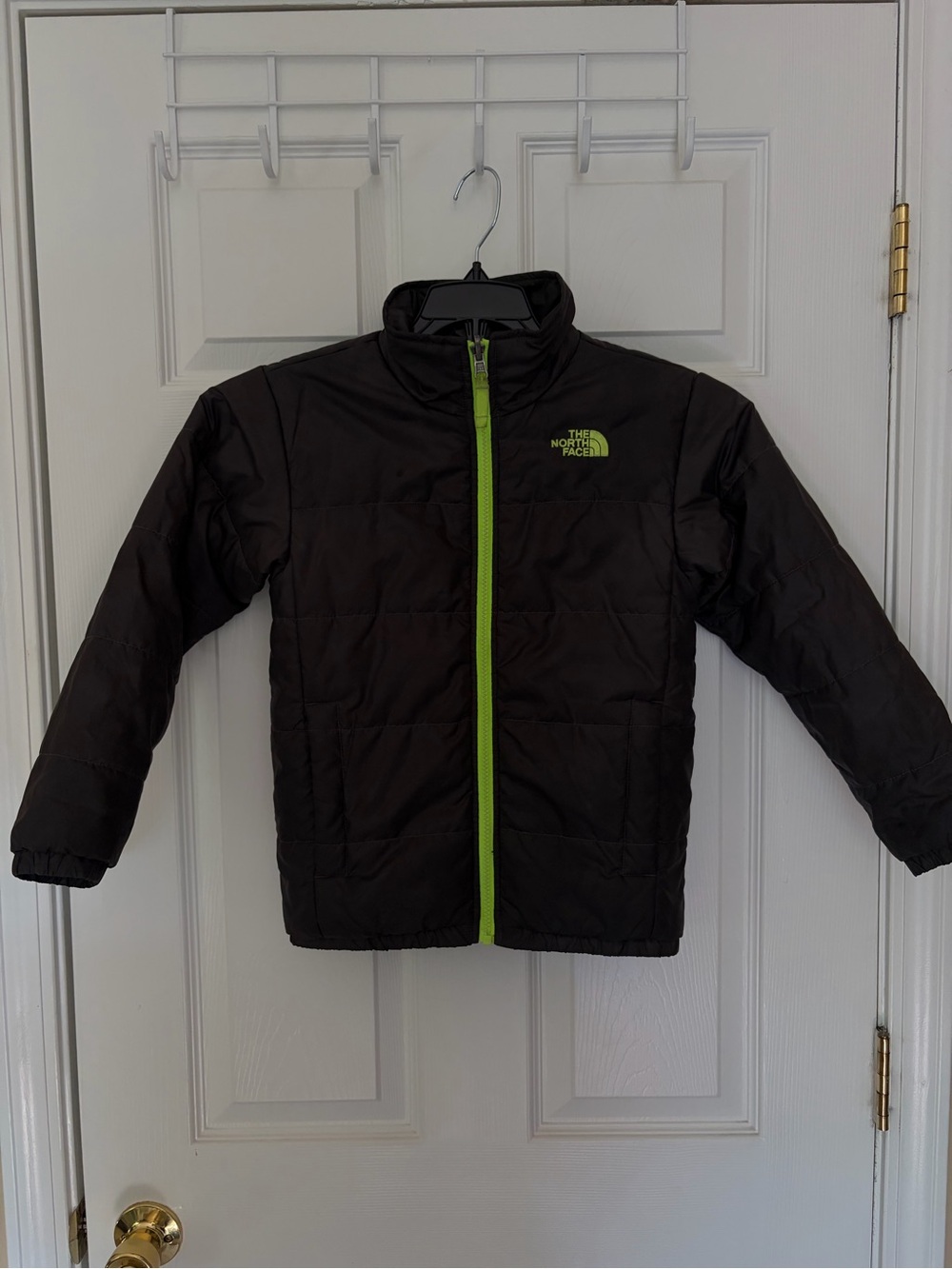 The North Face Black Jacket with Neon Green Trim